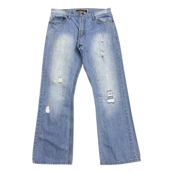 LEVIS Bootcut Distressed Light Wash Casual Denim Jeans Mens 34x32 - Picture 1 of 6